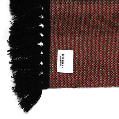 Burberry Cashmere TB Monogram Stripe Football Knit Scarf Bridle Brown 3 of 4