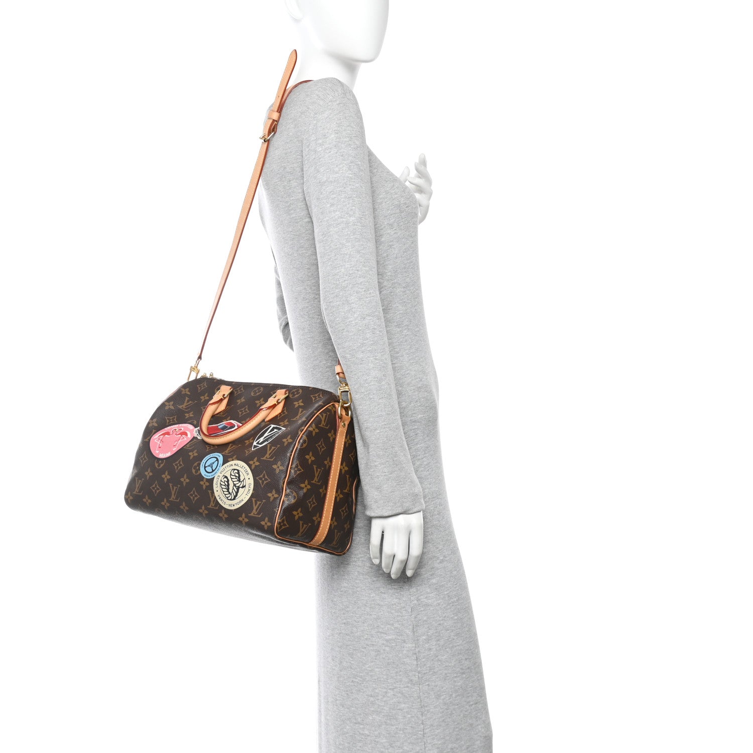 Louis Vuitton Monogram Patches Speedy Bandouliere 30 2 of 10
