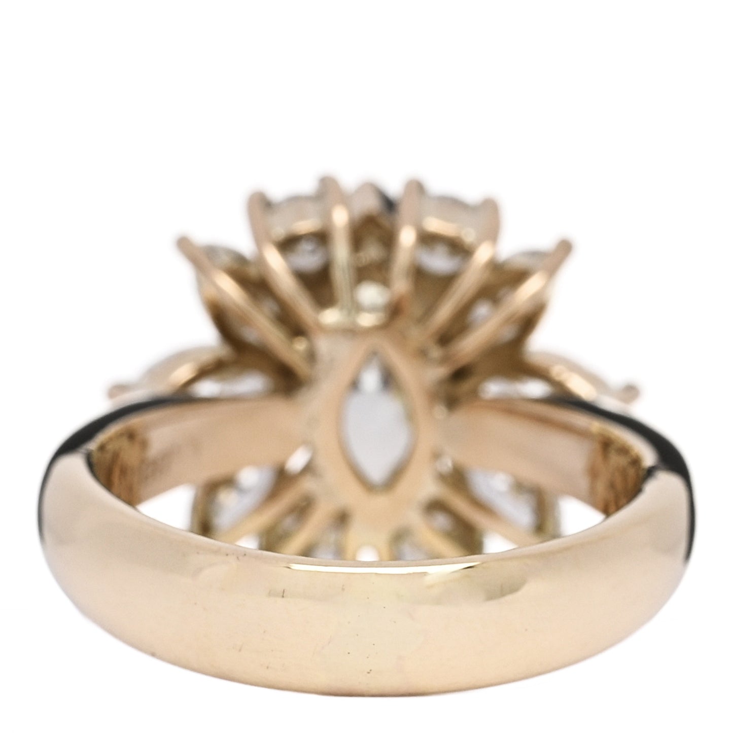 18K Yellow Gold Yellow Diamond 2.98ctw Flower Ring 53 6.25