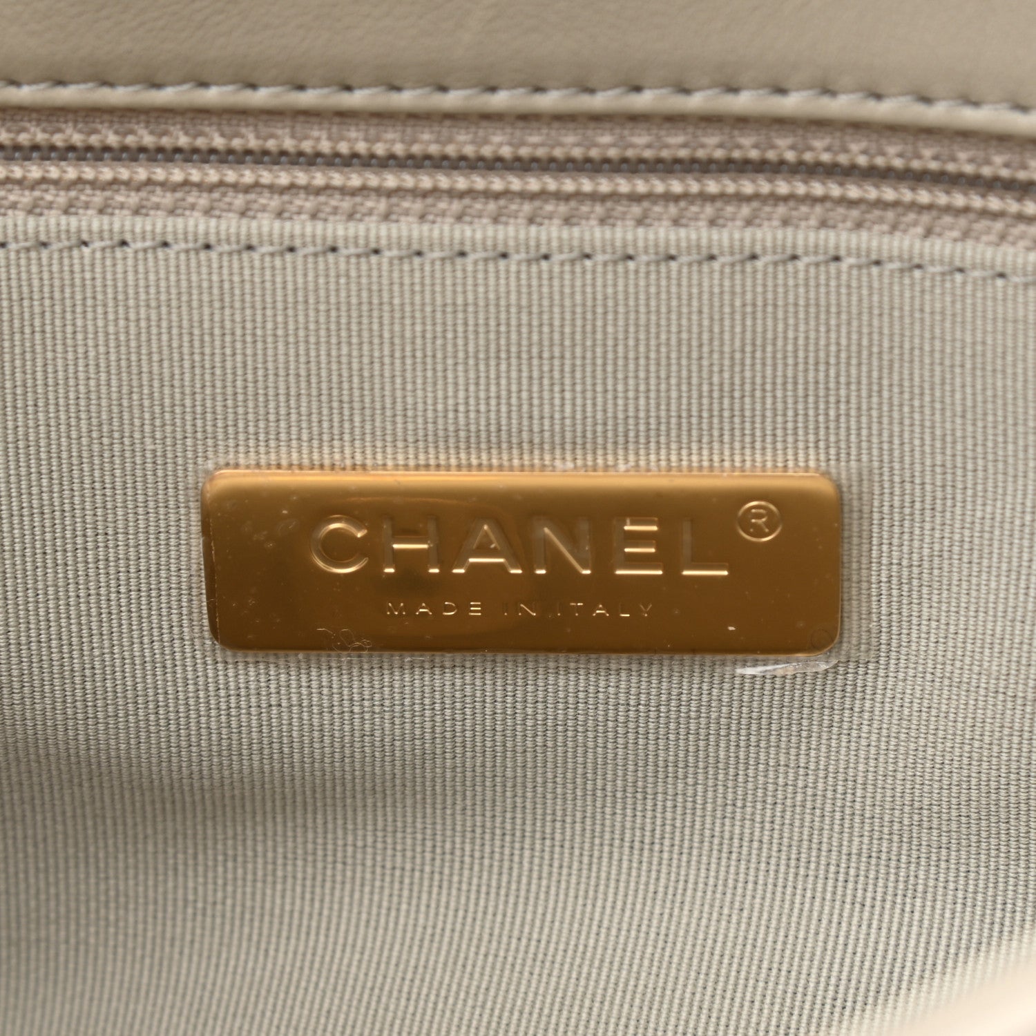 Chanel Lambskin Quilted Medium Chanel 19 Flap Light Grey 5 of 10