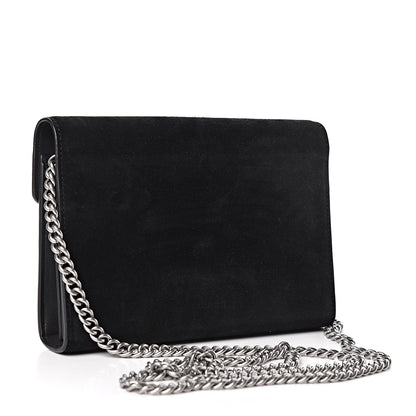 Gucci Suede Mini Dionysus Chain Wallet Black 3 of 11