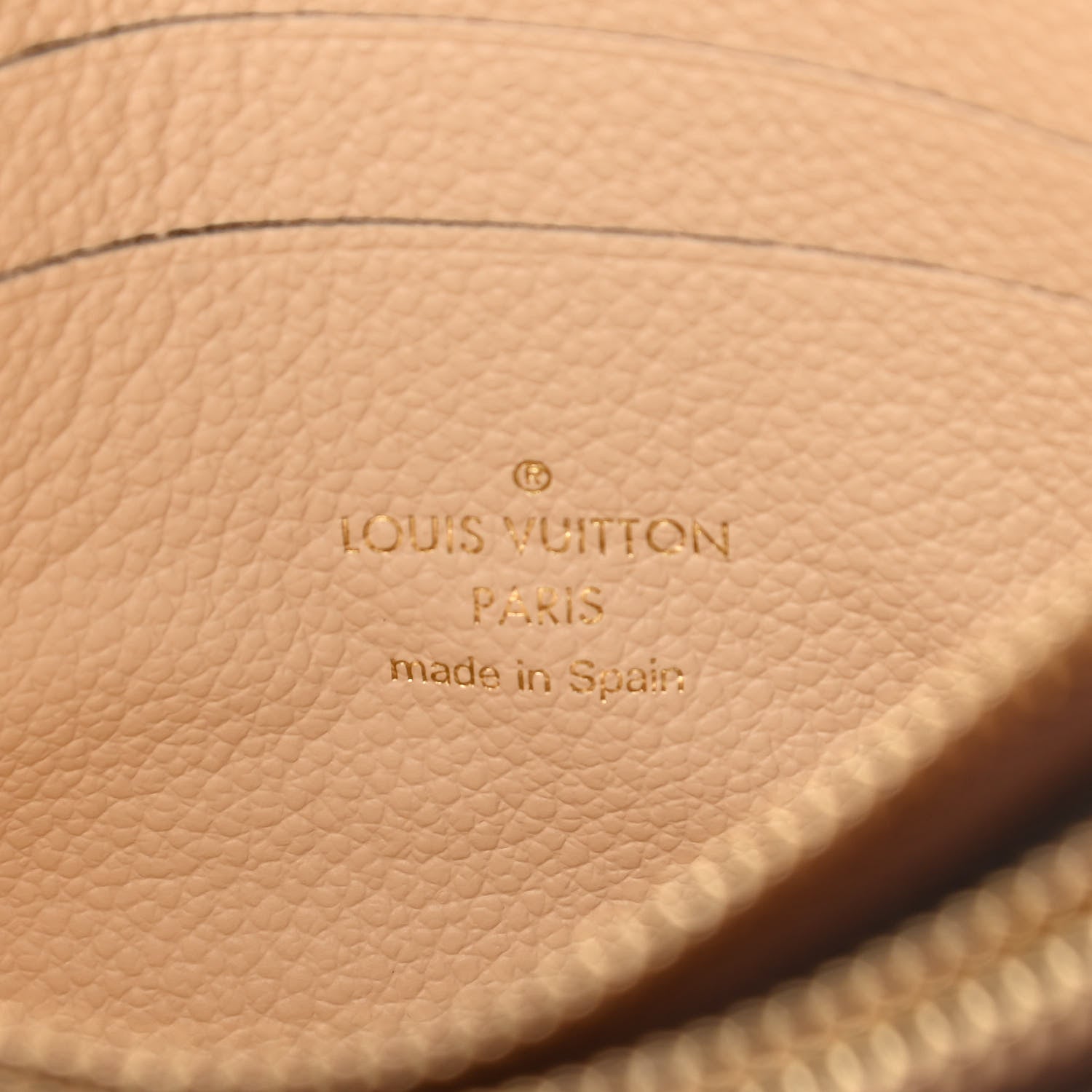 Louis Vuitton Empreinte Monogram Giant Double Zip Pochette Creme Bois De Rose 7 of 11
