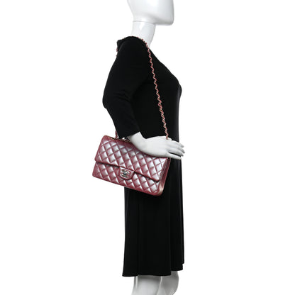 Chanel Iridescent Caviar Quilted Medium Double Flap Pink 2 of 11