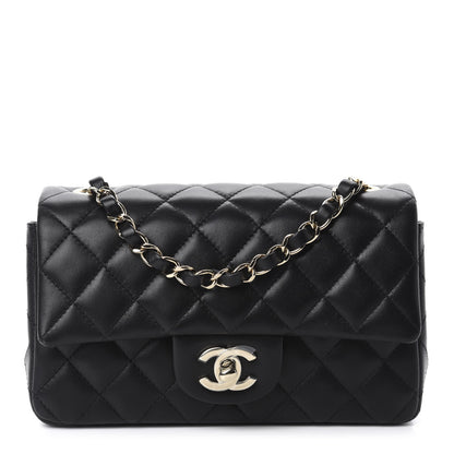 Chanel Lambskin Quilted Mini Rectangular Flap Black 1 of 10