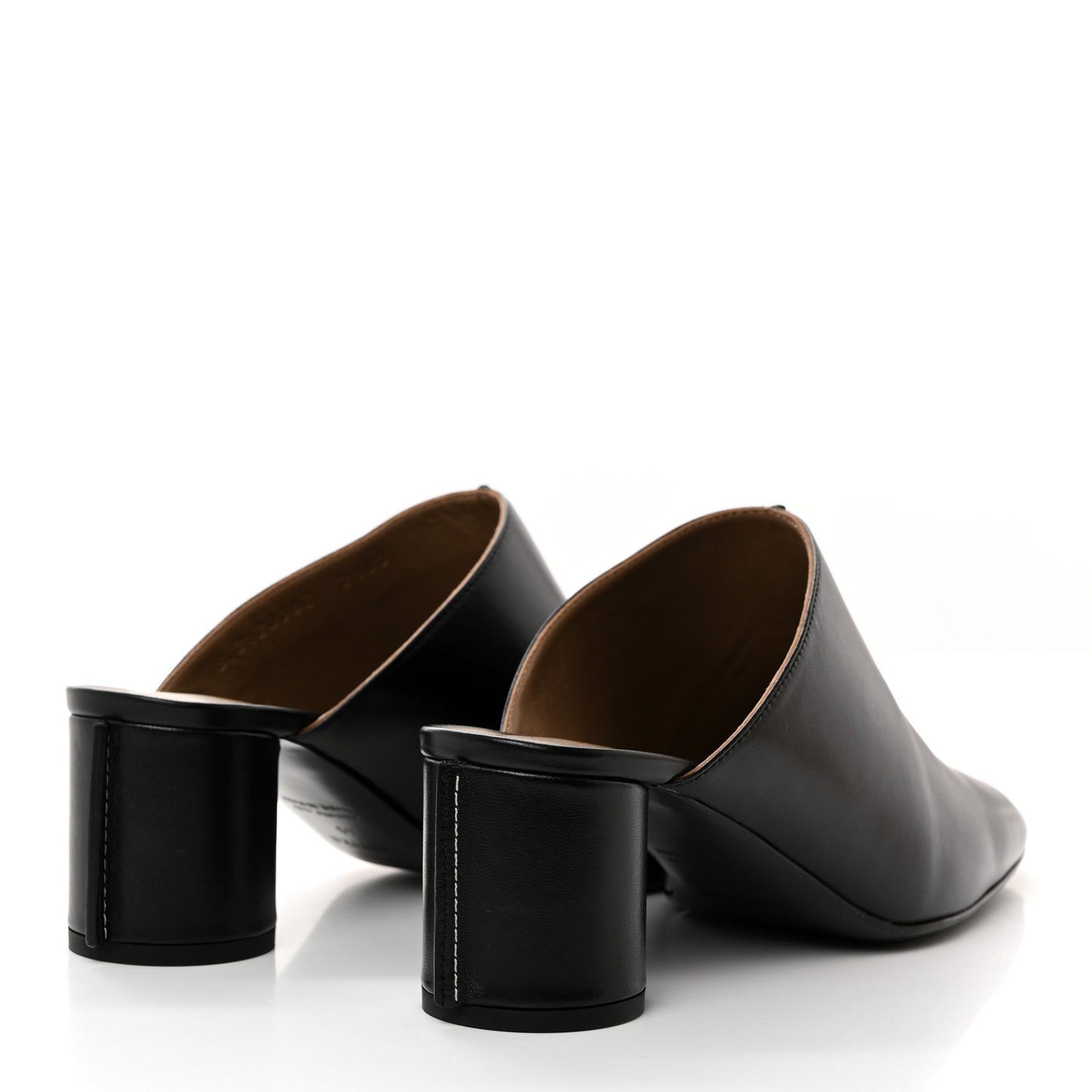 Nappa Detail Mules 40 Black