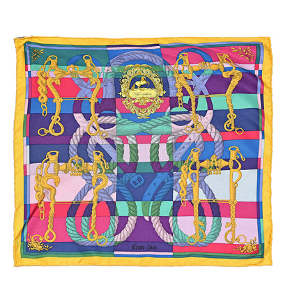 Hermes Silk Della Cavalleria Pocket Square 1 of 5