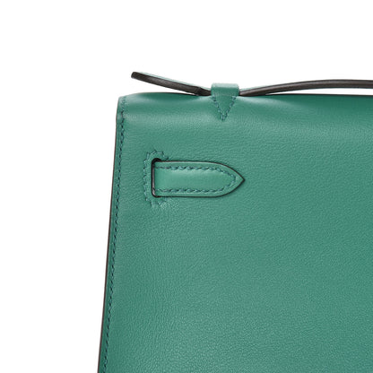 Hermes Swift Kelly Pochette Clutch Vert Vertigo 15 of 29