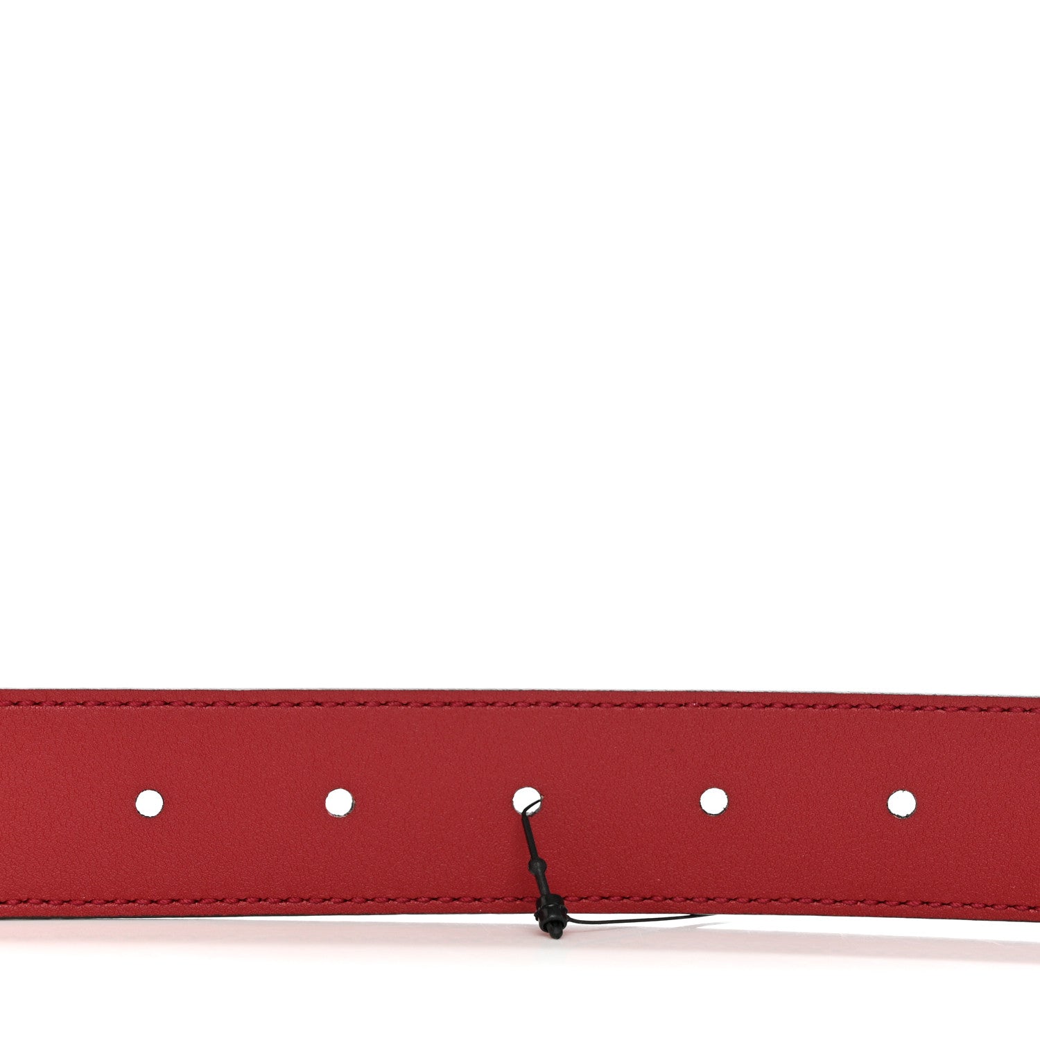 Gucci GG Supreme Monogram Plutone Calfskin Enamel Double G 30mm Belt 115 46 Beige Ebony New Cherry Red 4 of 5
