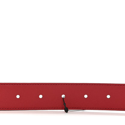 Gucci GG Supreme Monogram Plutone Calfskin Enamel Double G 30mm Belt 115 46 Beige Ebony New Cherry Red 4 of 5