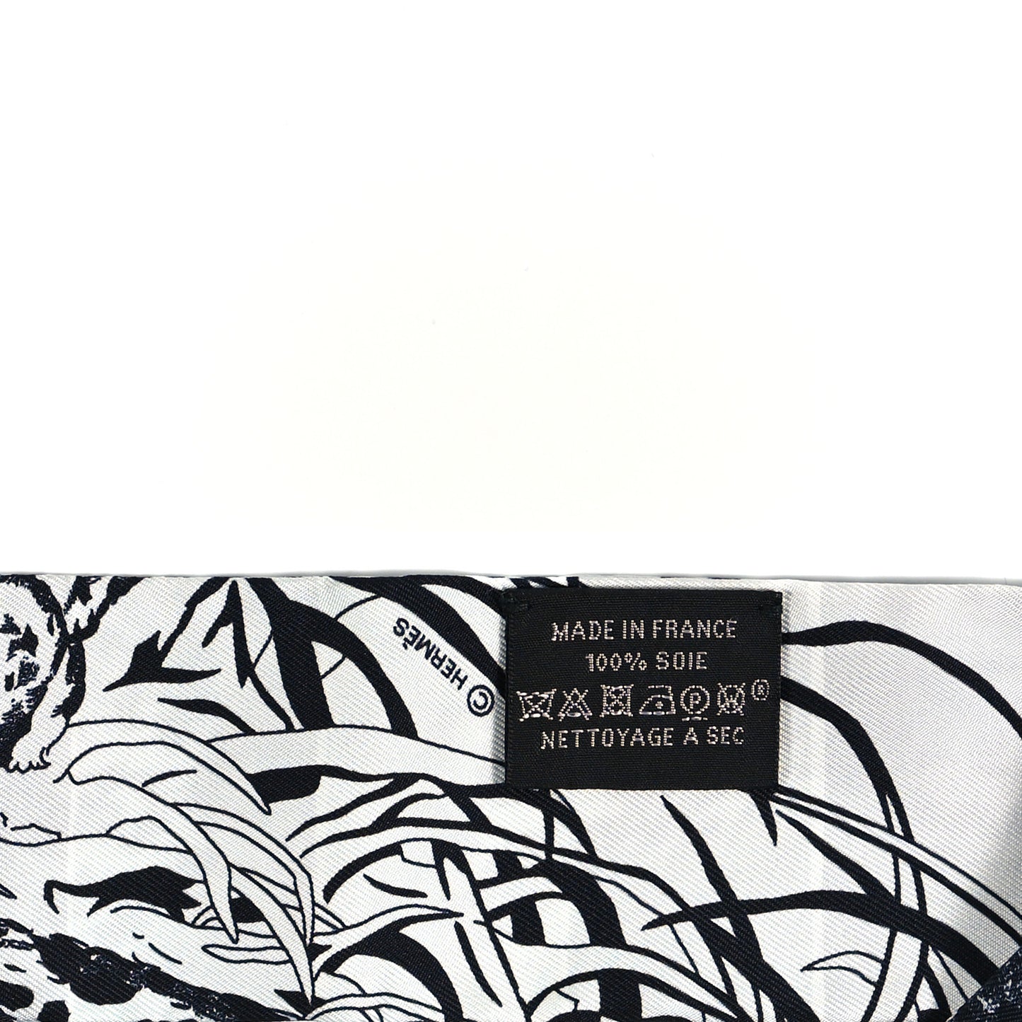 Silk Jungle Love Rainbow Twilly Gris Black White