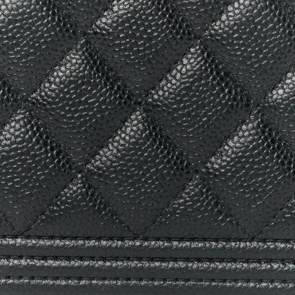 Chanel Caviar Quilted Small Boy Clutch With Chain Black 8 of 10