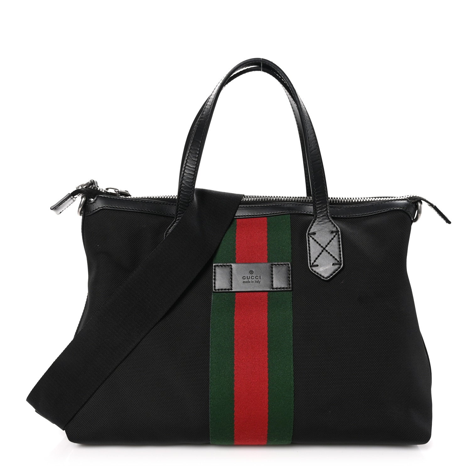 Gucci Techno Canvas Web Duffle Black 1 of 11