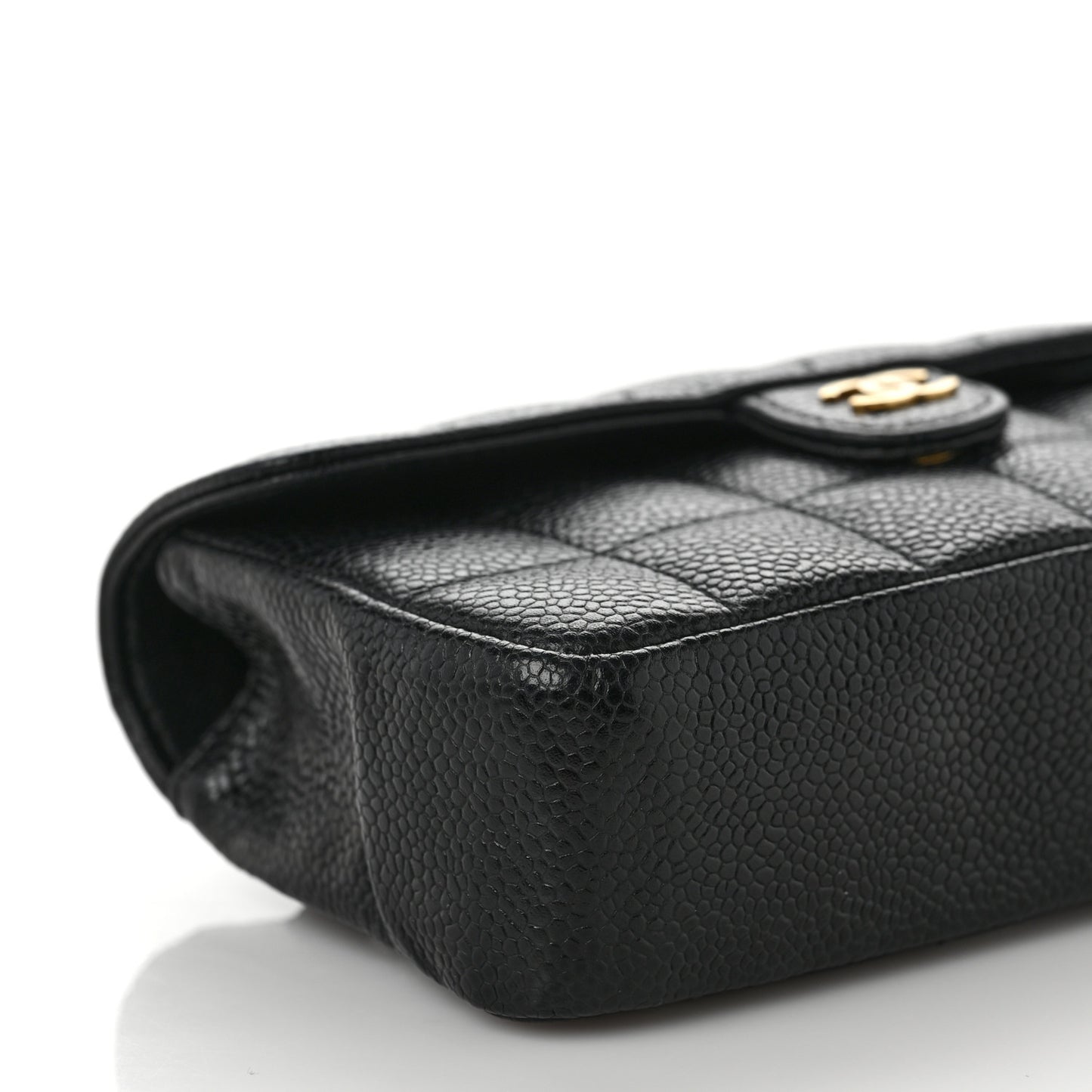 Caviar Chocolate Bar Quilted Flap Waist Belt Bag 90 36 Black