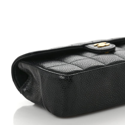 Chanel Caviar Chocolate Bar Quilted Flap Waist Belt Bag 90 36 Black 7 of 8