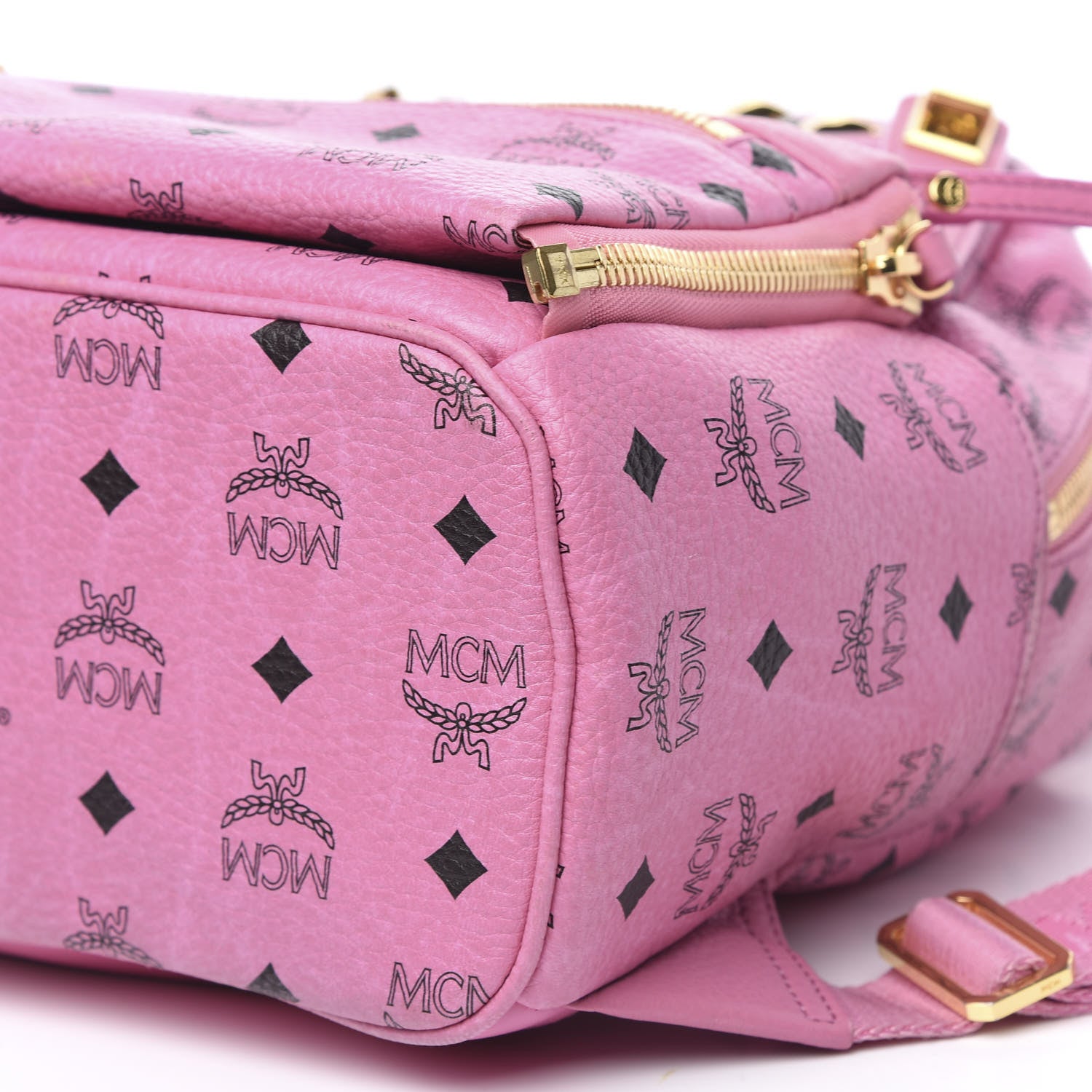 MCM Visetos Studded Small Dual Stark Backpack Pink 8 of 8