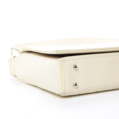 Chanel Lambskin Chocolate Bar Quilted CC Flap White 5 of 14