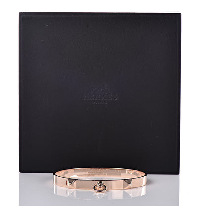Hermes 18K Rose Gold PM Collier De Chien Bracelet SH 5 of 5