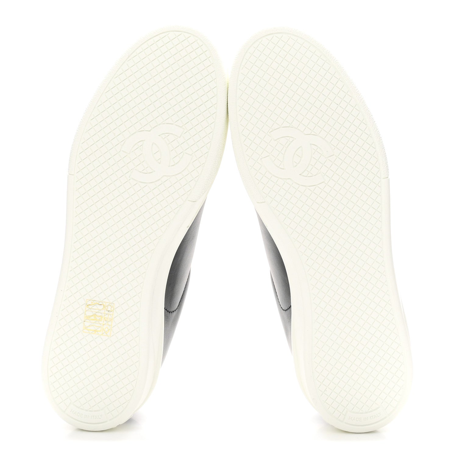 Chanel Calfskin CC Womens Sneakers 38 Black 6 of 10