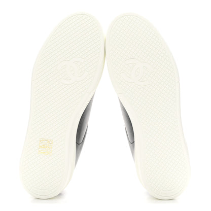 Chanel Calfskin CC Womens Sneakers 38 Black 6 of 10