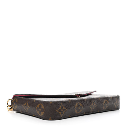 Louis Vuitton Monogram Pochette Felicie Chain Wallet Fuchsia 3 of 4