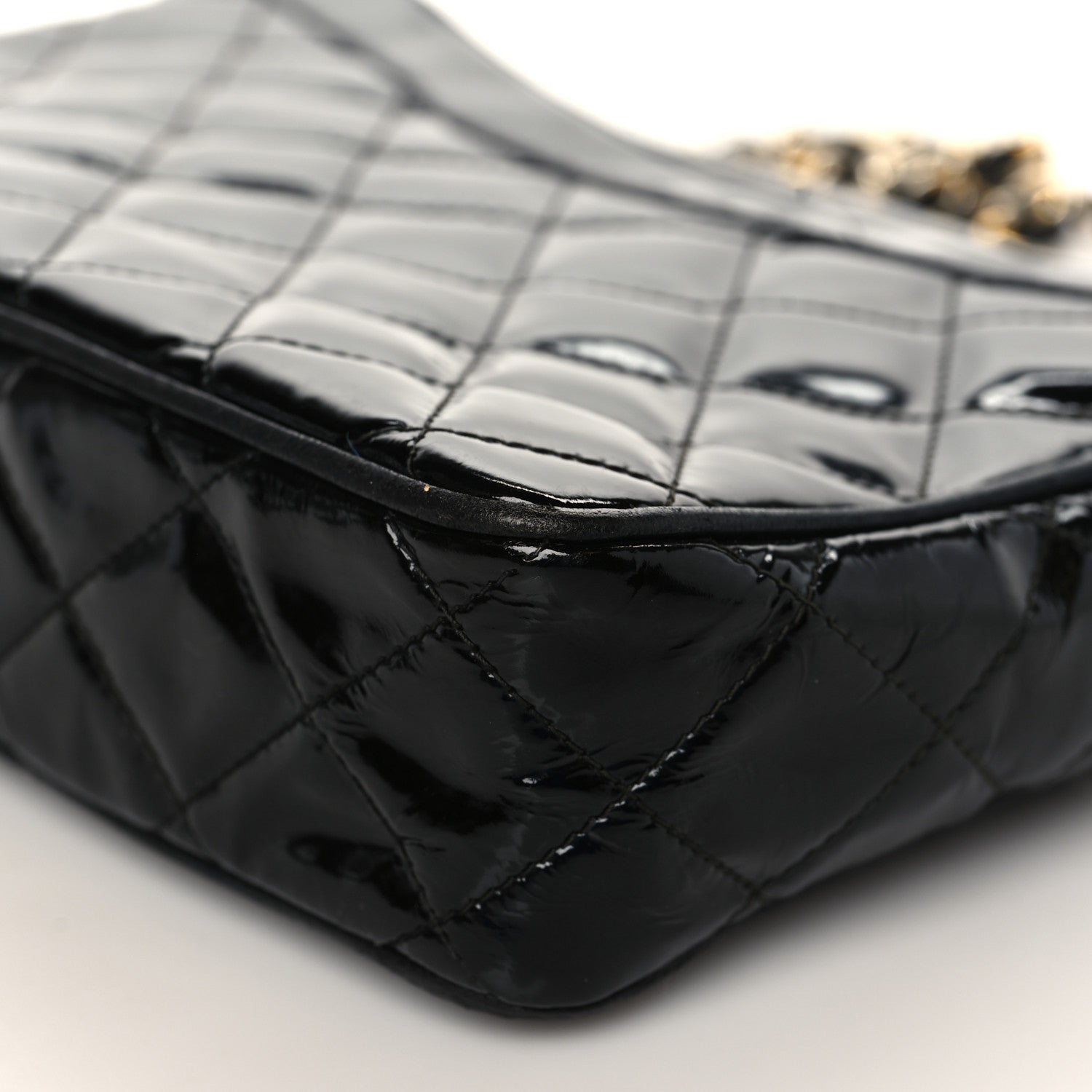 Chanel Patent Quilted Tassel Camera Case Black 8 of 8