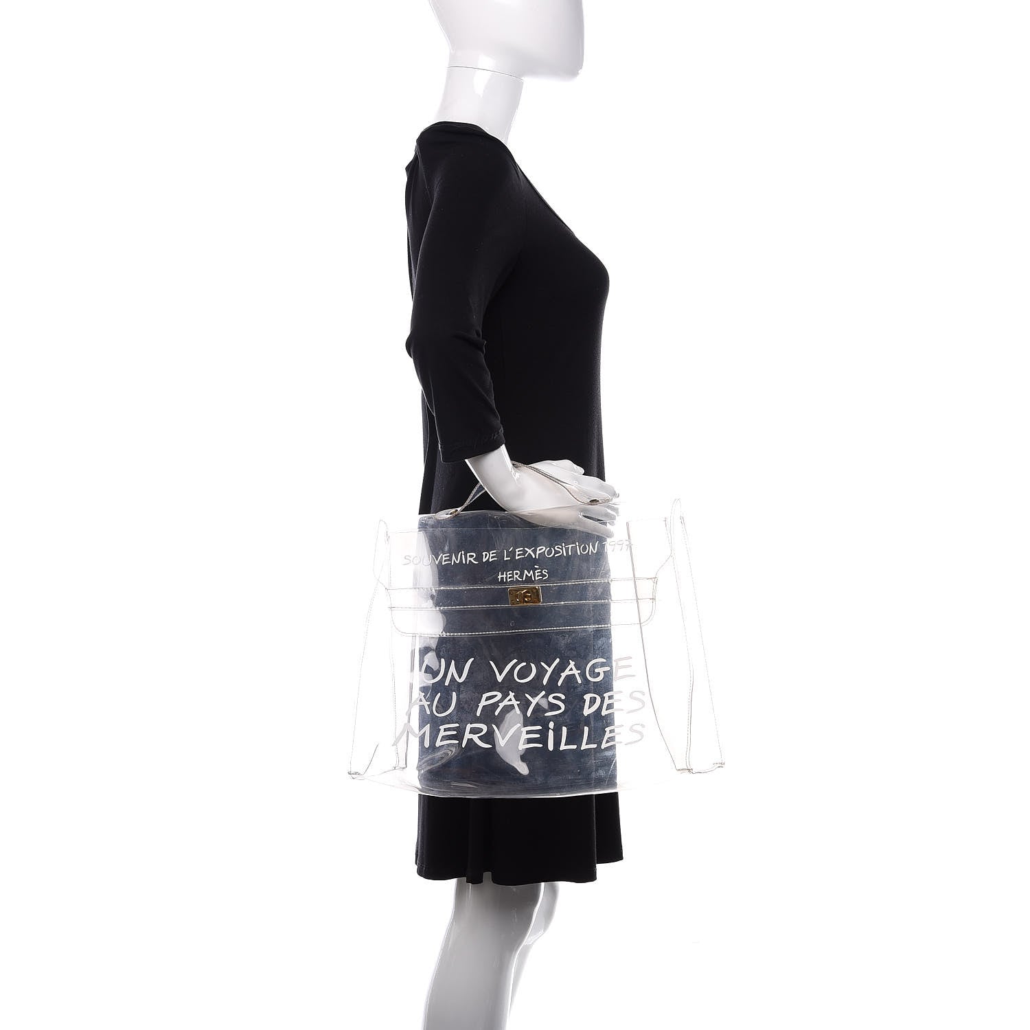 Hermes Vinyl Souvenir De L'Exposition Kelly Transparent 2 of 7