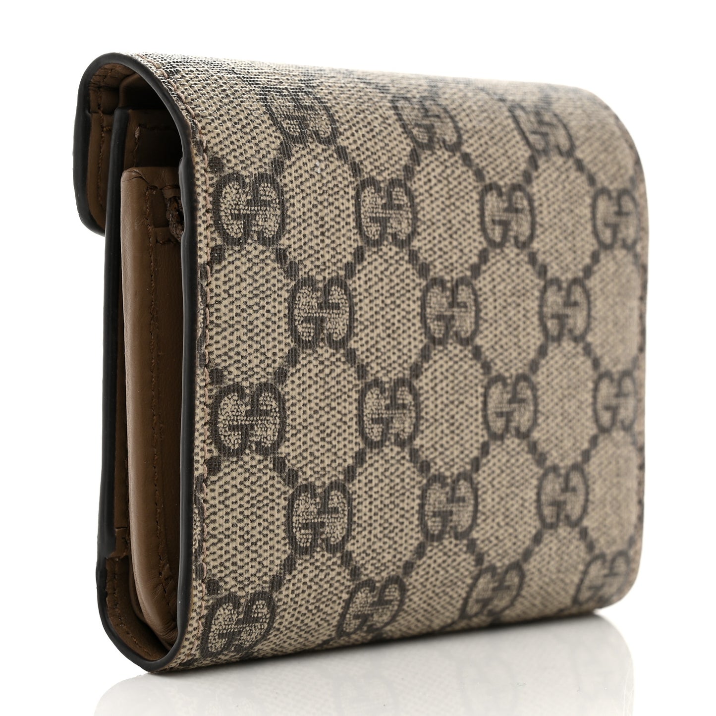 GG Supreme Monogram Dionysus Card Case Wallet Beige Taupe