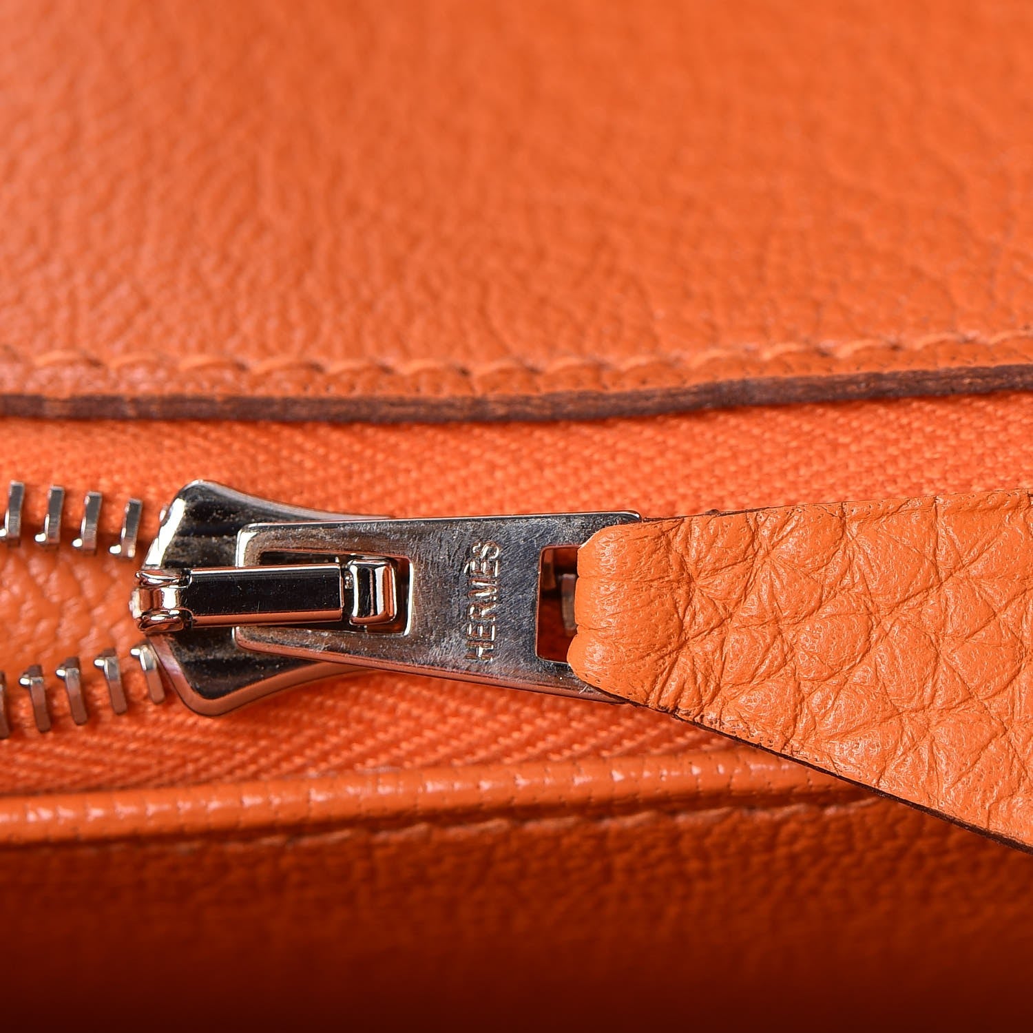 Hermes Taurillon Clemence Birkin 35 Orange 10 of 32