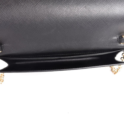 Prada Saffiano Mini Cahier Crossbody Bag Black 5 of 7
