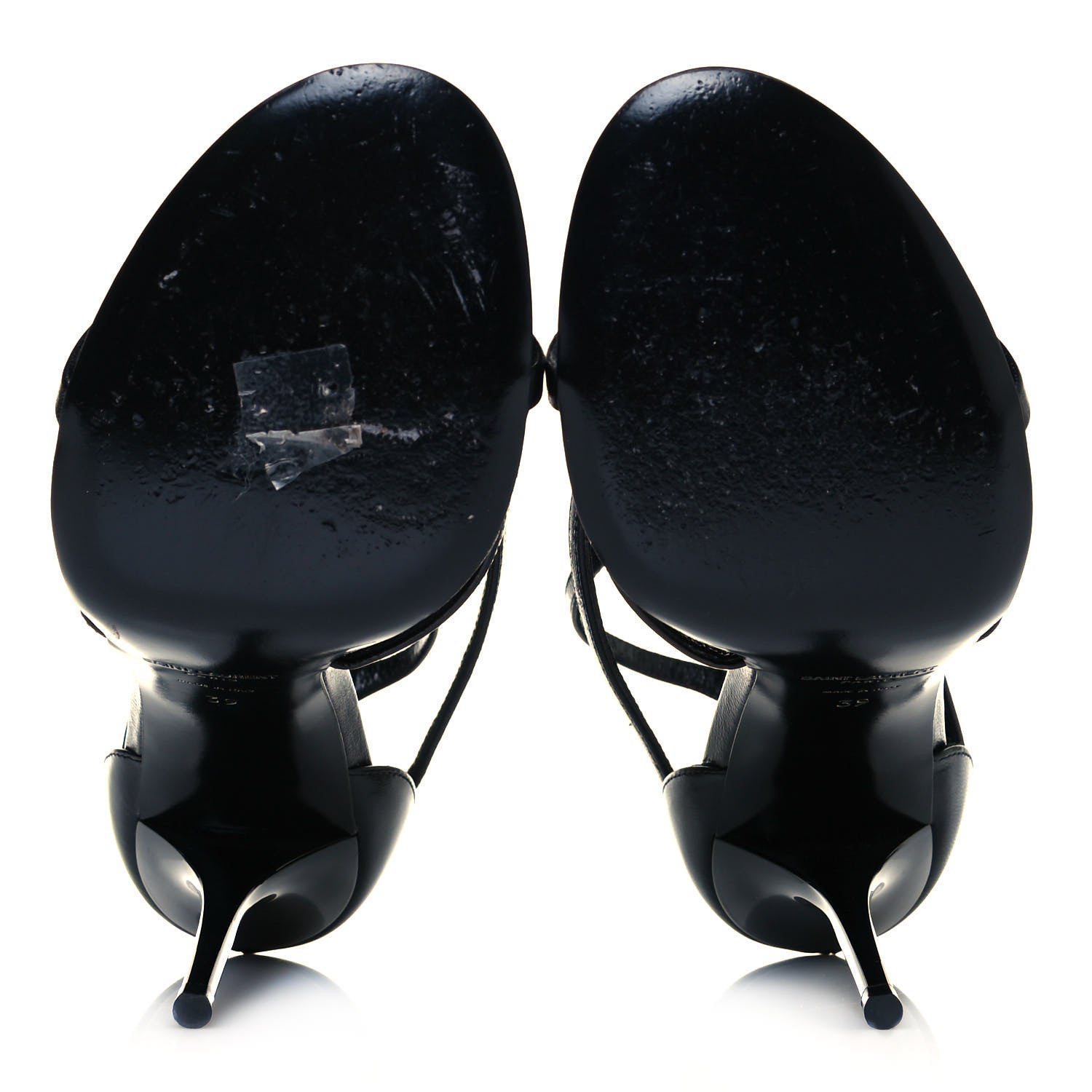 Saint Laurent Calfskin Cassandra 110 Sandals 39 Black 5 of 8