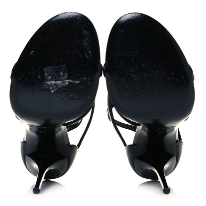 Saint Laurent Calfskin Cassandra 110 Sandals 39 Black 5 of 8