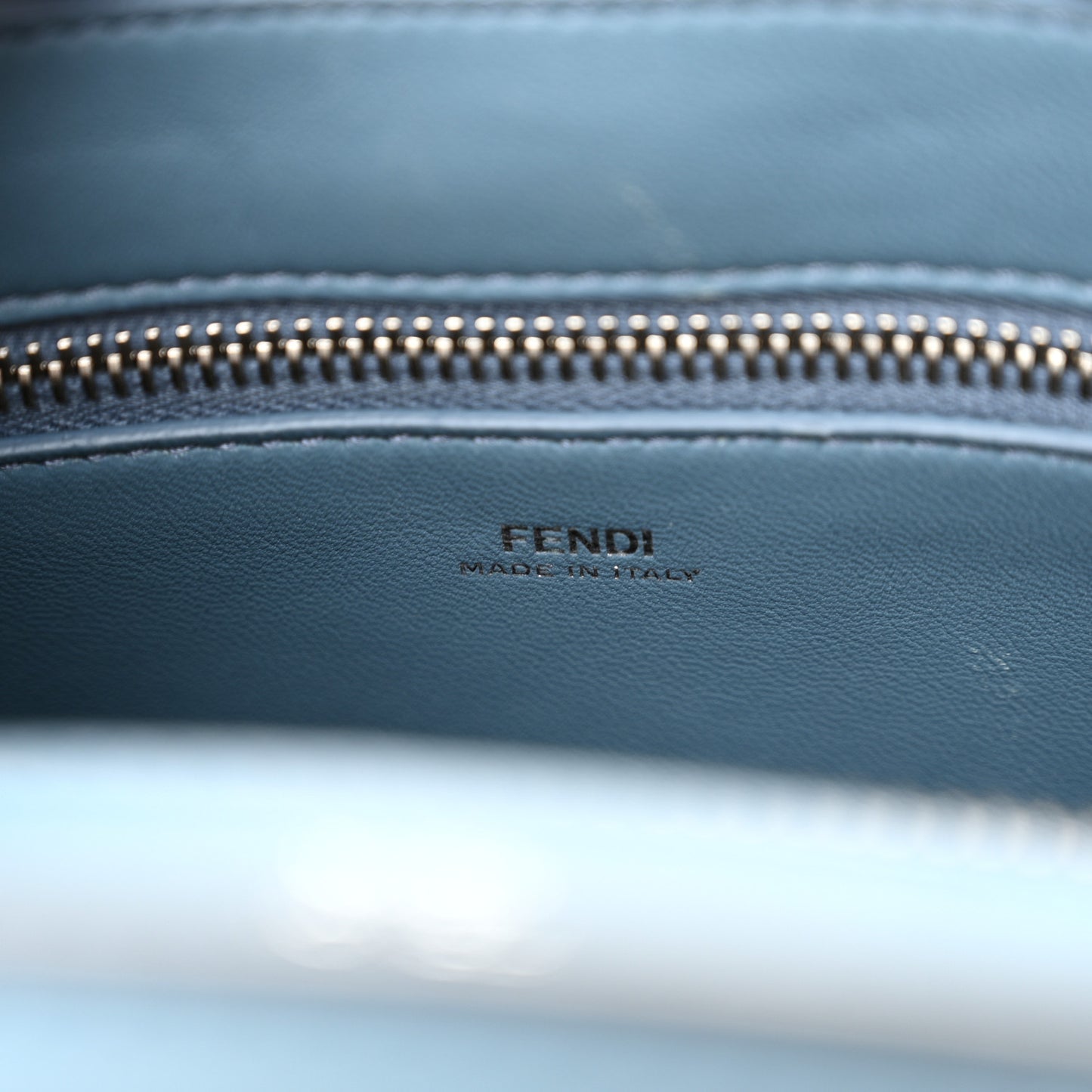 Shiny Nappa Trapuntata Small DotCom Click Top Handle Chain Satchel Blue