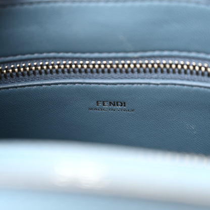 Fendi Shiny Nappa Trapuntata Small DotCom Click Top Handle Chain Satchel Blue 7 of 15