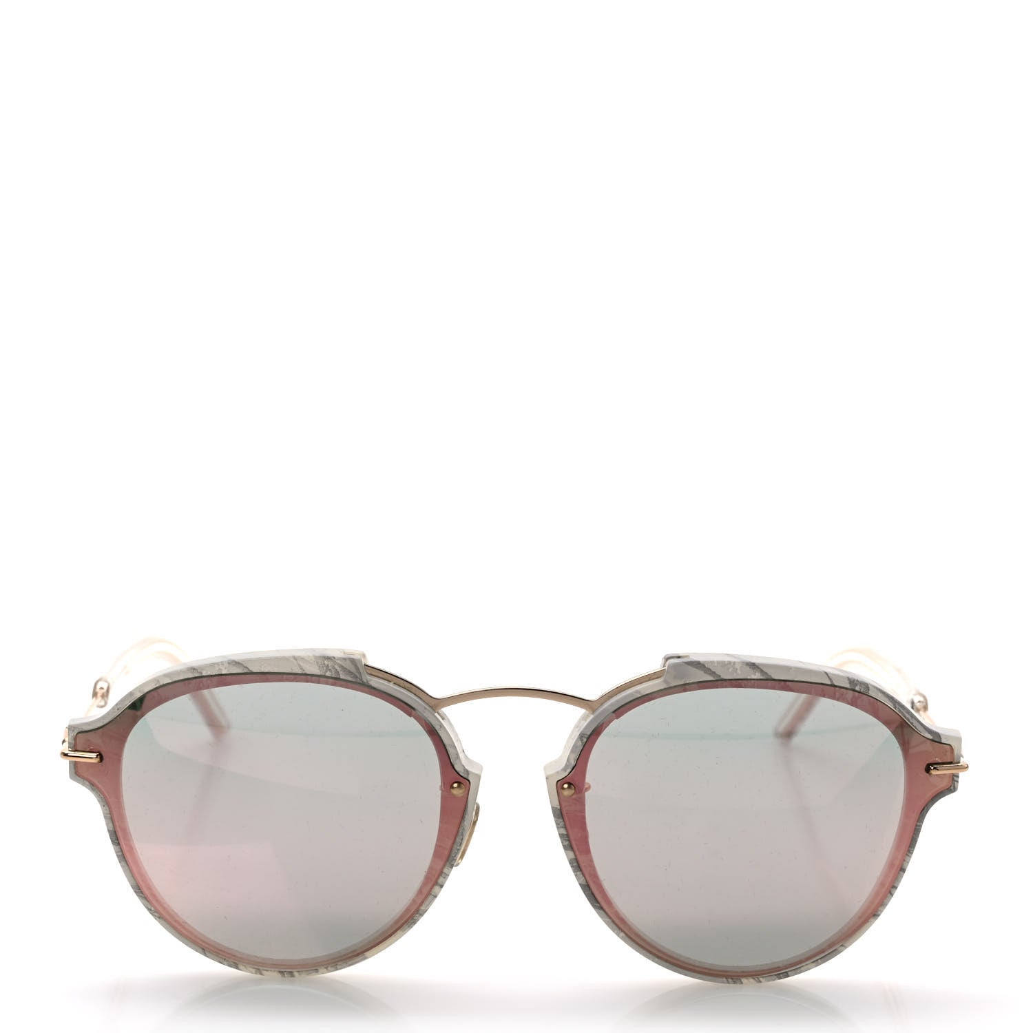 Christian Dior Round Eclat Sunglasses Pink Grey 2 of 8
