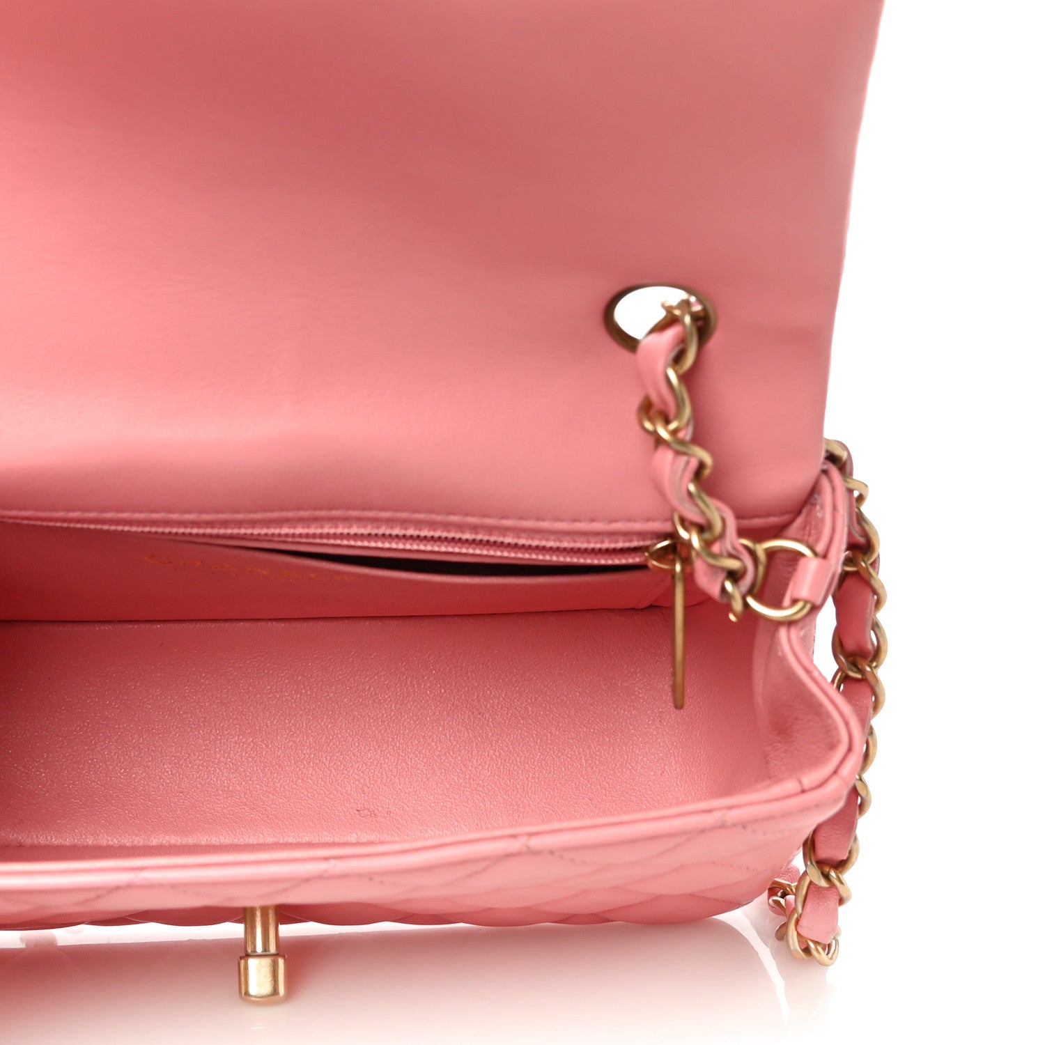 Chanel Lambskin Quilted Mini Rectangular Flap Pink 5 of 10