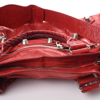 Balenciaga Agneau Giant 21 Silver Hardware City Bag Tomato 13 of 21