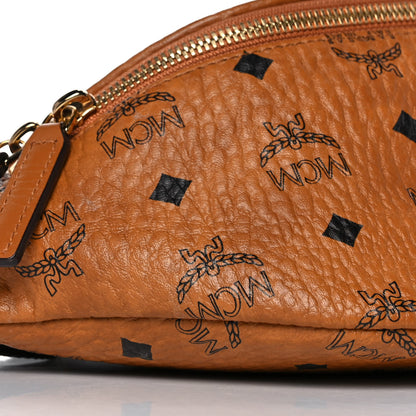 MCM Visetos Medium Fusten Belt Bag Cognac 8 of 10