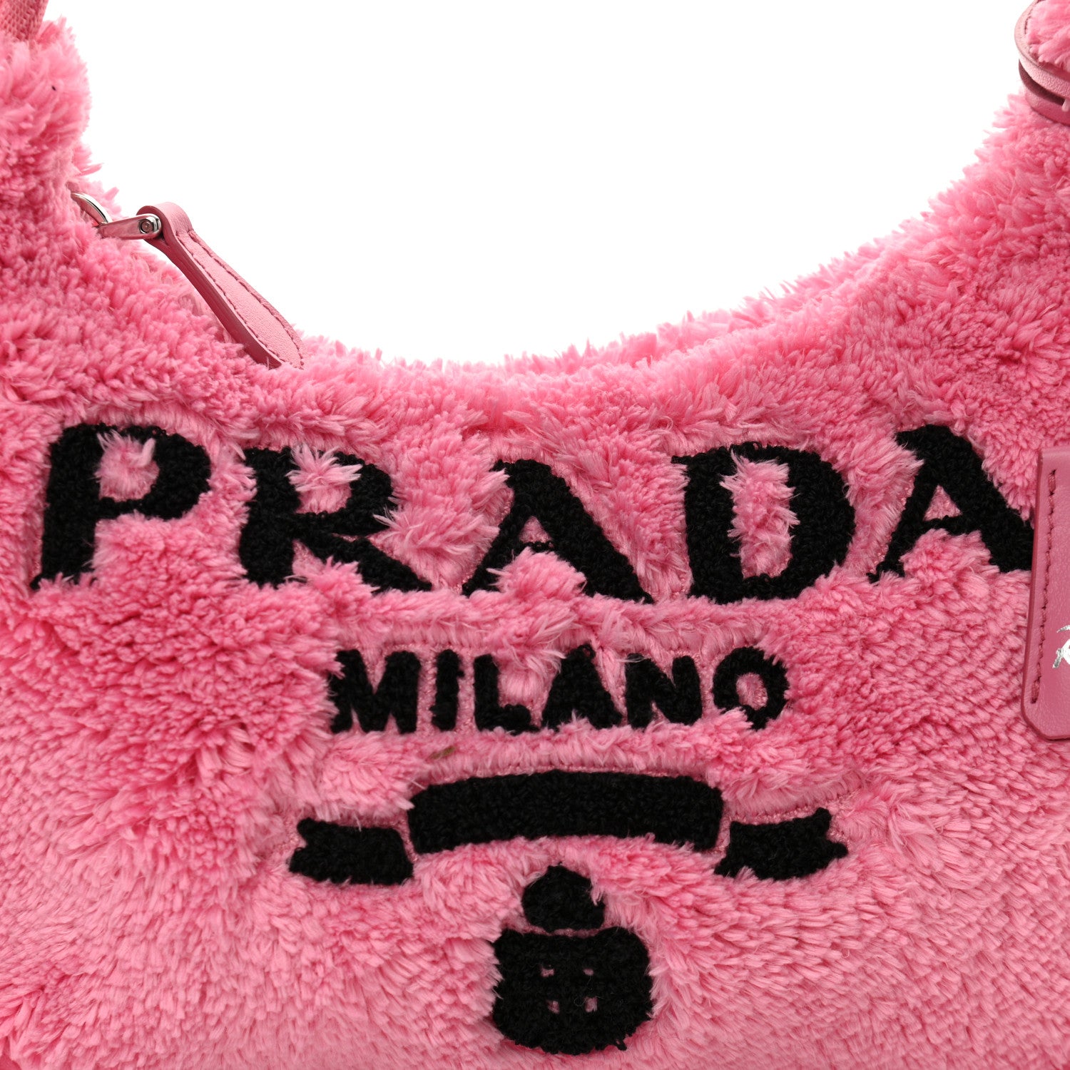 Prada Terry Cloth Mini Re-Edition 2000 Bag Petalo Black 8 of 10