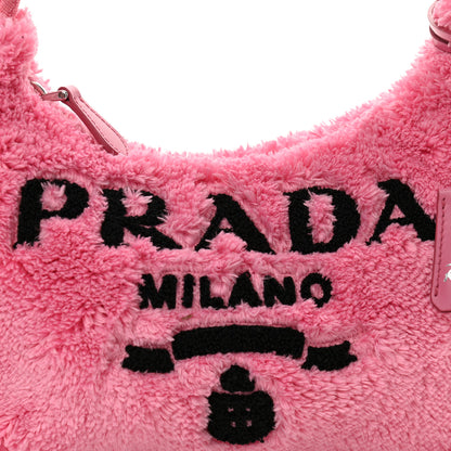 Prada Terry Cloth Mini Re-Edition 2000 Bag Petalo Black 8 of 10