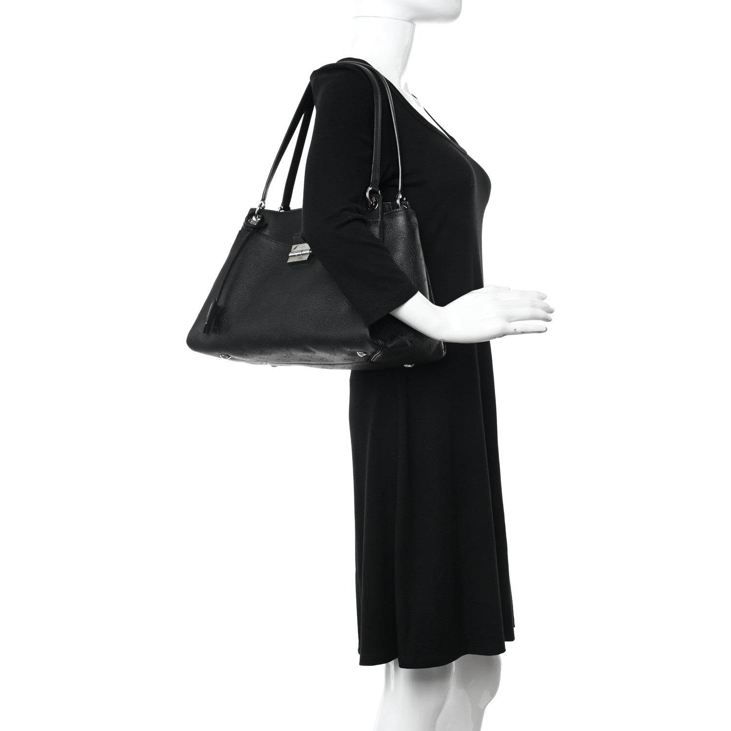 Louis Vuitton Mahina Calfskin Sevres Black 2 of 13