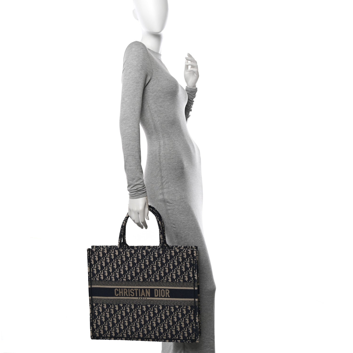 Christian Dior Oblique Large Book Tote Blue Multicolor 2 of 10