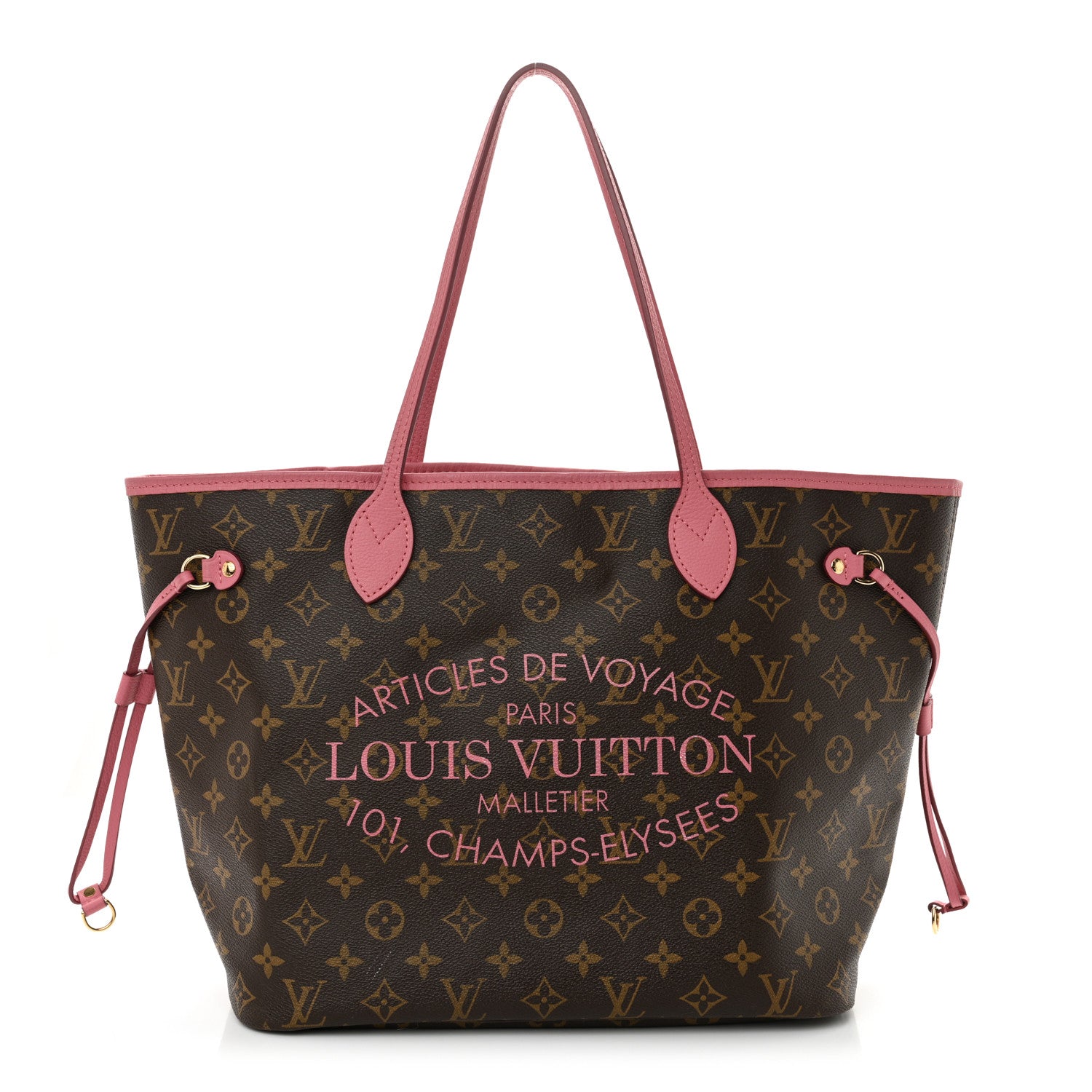 Louis Vuitton Monogram Articles de Voyage Ikat Neverfull MM Rose Velours 1 of 12