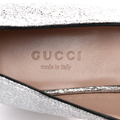 Gucci Galassia GG Marmont Fringe 50mm Loafer Pumps 37 Argento 6 of 9