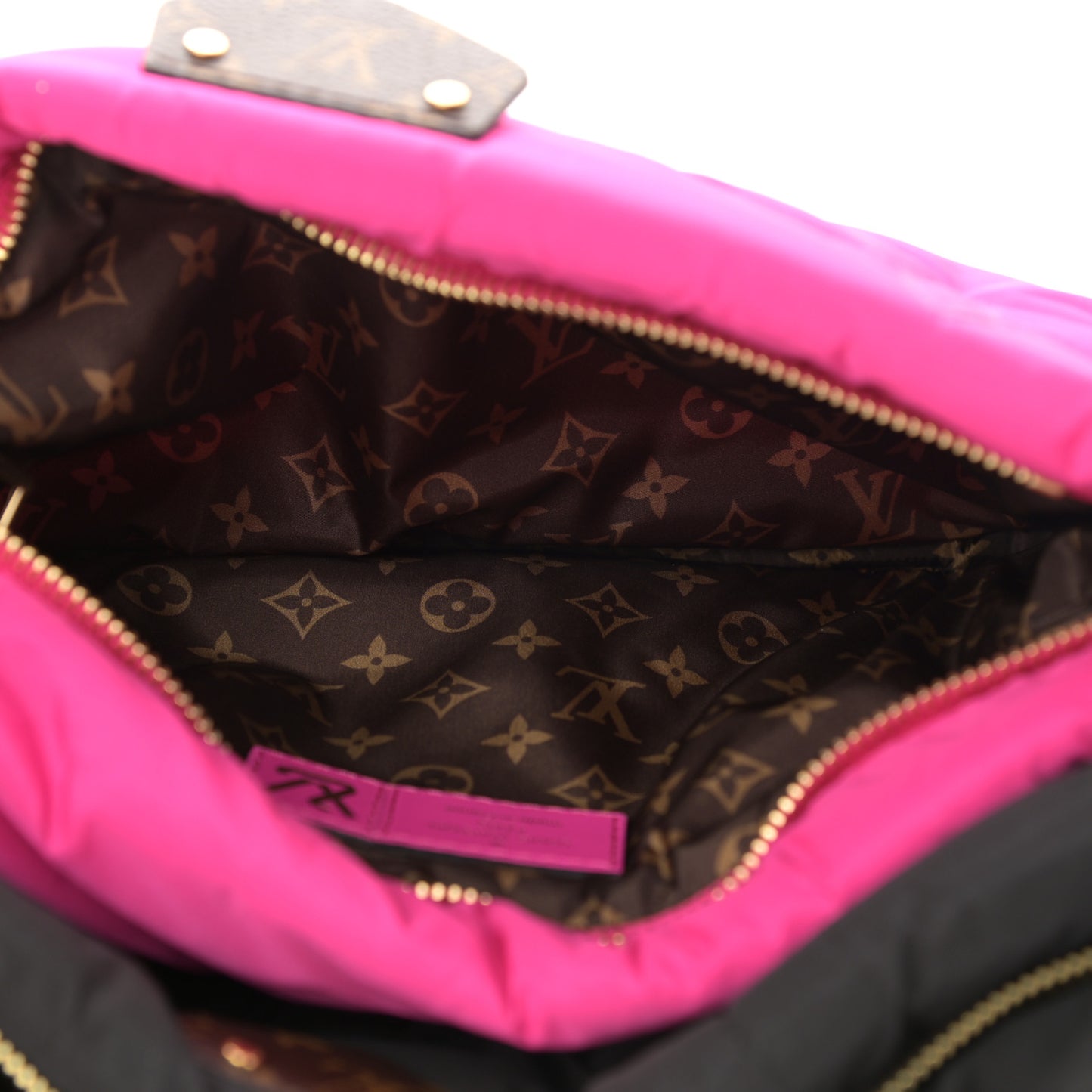 Econyl Monogram Pillow Maxi Multi Pochette Accessories Black Fuchsia