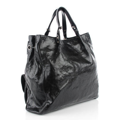 Chanel Glazed Caviar Large Pocket In The City Tote Black 4 of 9