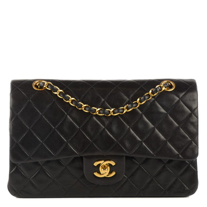 Chanel Lambskin Quilted Medium Double Flap Black 1 of 8