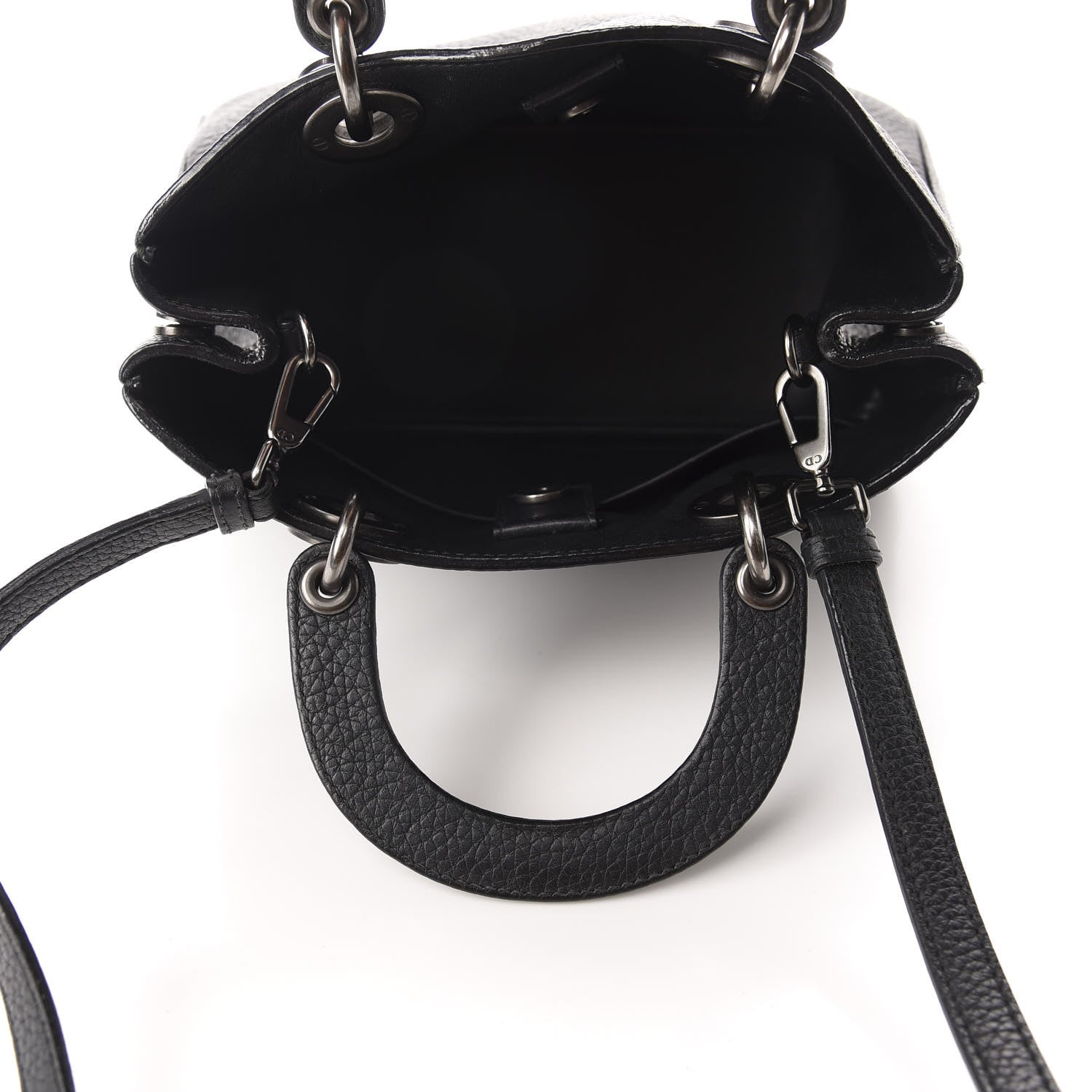 Christian Dior Bullcalf Mini Diorissimo Tote Black 4 of 9