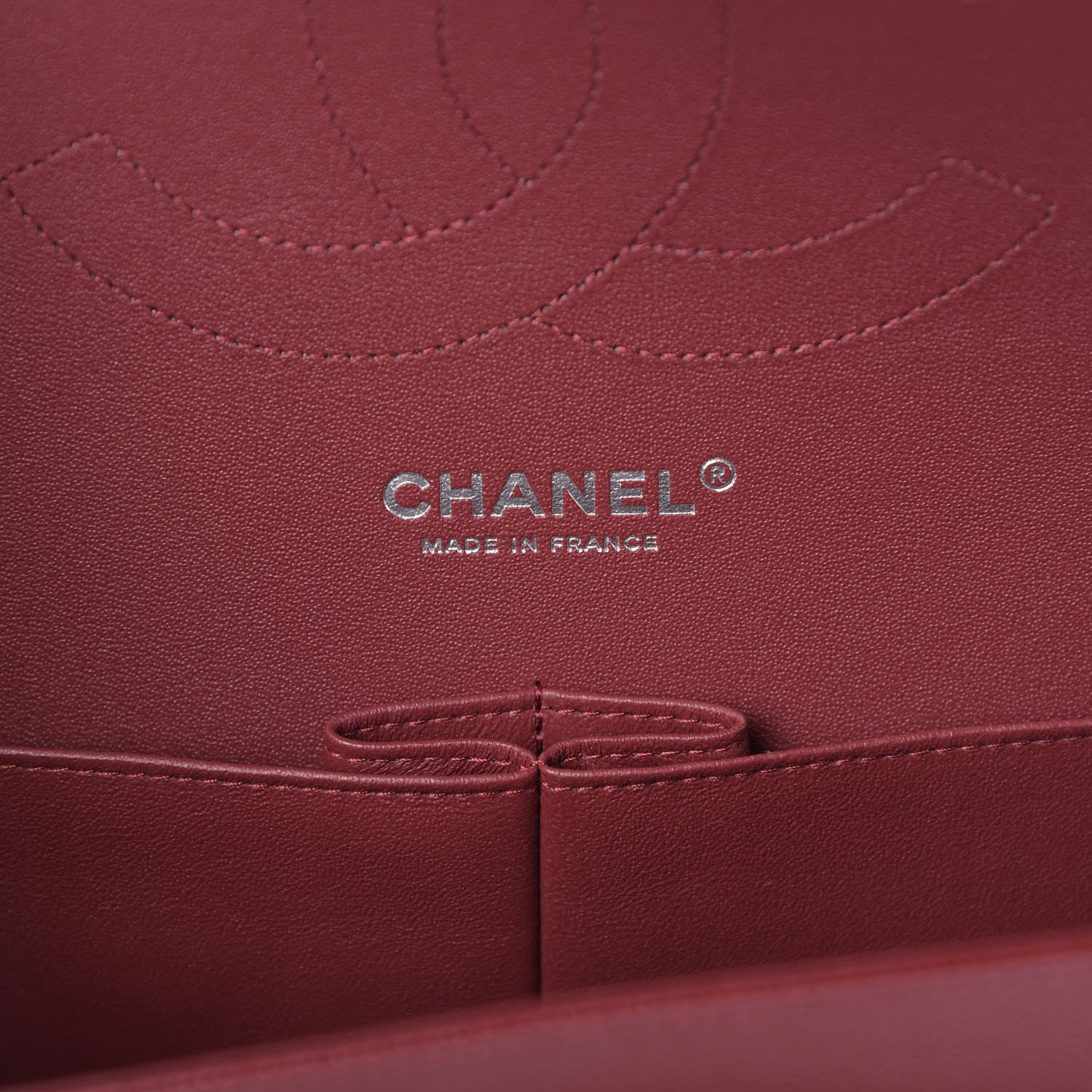 Chanel Caviar Quilted Jumbo Double Flap Dark Red 7 of 12