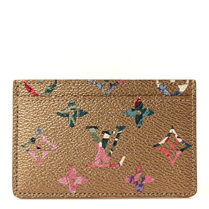 Louis Vuitton Metallic Monogram LV Garden Card Holder Gold 1 of 8