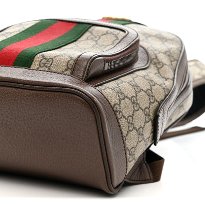 Gucci GG Supreme Monogram Calfskin Web Small Ophidia Day Backpack Beige Ebony New Acero 10 of 11